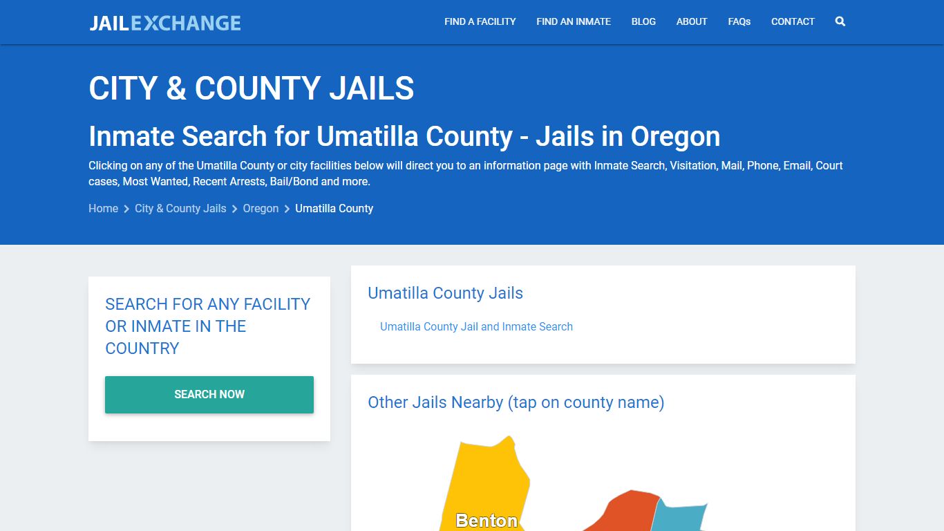 Inmate Search for Umatilla County | Jails in Oregon - Jail Exchange